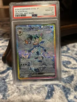 PSA 10 Glaceon ex SAR 206/187 Terastal Festival sv8a 2024 Pokemon Card Japanese - Image 3