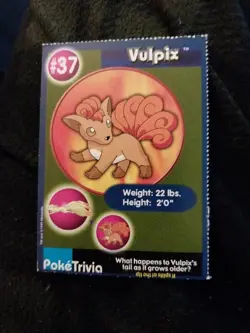 VTG Vintage POKEMON Vulpix 37 Burger King Promo TV Pokemon TRADING CARD Nintendo - Image 1