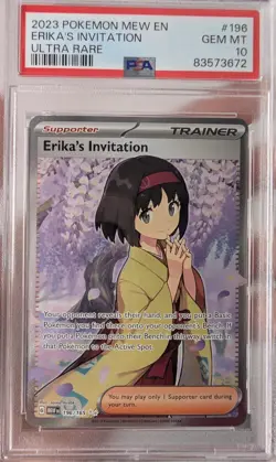 Pokemon Erika's Invitation Full Art Trainer Card PSA 10 Gem Mint! - Image 4