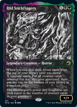 1x Old Stickfingers - Foil Showcase NM Eng MTG - Midnight Hunt - Image 1