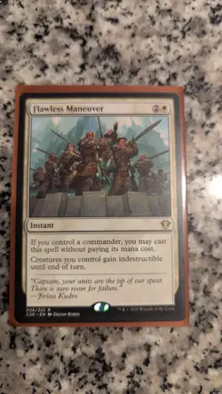 Magic: The Gathering Flawless Maneuver Commander 2020 Rare White Instant - Image 1
