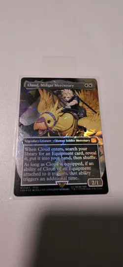(Foil) Cloud, Midgar Mercenary (Borderless) (Chocobo Track Foil) (564) FINAL FAN - Image 1