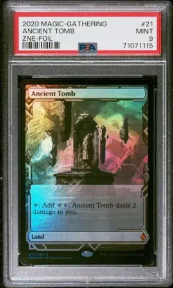 PSA 9 2020 MAGIC THE GATHERING ZENDIKAR RISING EXPEDITIONS #21 ANCIENT TOMB FOIL - Image 3