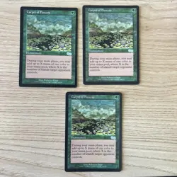 Set of 3 Carpet of Flowers (Urza's Saga, Uncommon, English, 1998) MTG NM - Image 1