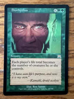 Biorhythm -Onslaught Rare Green Sorcery -Magic The Gathering MTG-Commander EDH - Image 1