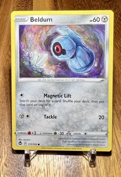 Beldum 117/195 Non Holo Silver Tempest Pokemon Card NM - Image 1