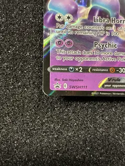 Pokemon Galarian Rapidash V SWSH111 Black Star Promo Full Art Holo LP - Image 2