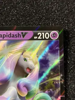 Pokemon Galarian Rapidash V SWSH111 Black Star Promo Full Art Holo LP - Image 3