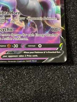 Pokemon Galarian Rapidash V SWSH111 Black Star Promo Full Art Holo LP - Image 5