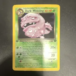 Pokemon Dark Weezing Team Rocket 1st Edition Holo Rare 14/82 60 HP English - Image 1