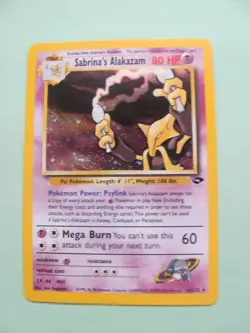 2000 Pokemon Gym Challenge Sabrina's Alakazam Holo Rare 16/132 LP - Image 1