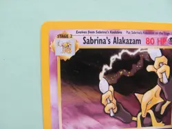 2000 Pokemon Gym Challenge Sabrina's Alakazam Holo Rare 16/132 LP - Image 4