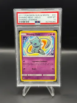 2017 Pokemon Sun & Moon Shining Legends #40 Shining Mew Holo PSA 10 Gem Mint - Image 1