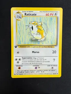 Pokemon Raticate 40/102 Set Base Prima Edizione Wizards ITA Carte Vintage - Image 1