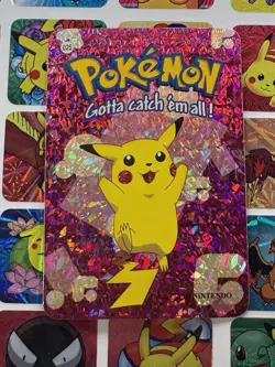 Pokemon Pikachu Sticker Rare Vintage Vending Machine Holo prism Nintendo 1998 - Image 4