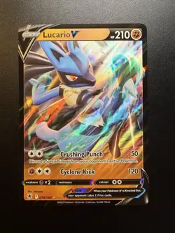 Lucario V Holo 078/189 Pokemon Astral Radiance Jumbo English 2022 - Image 1