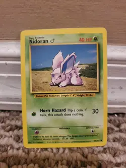 Pokemon TGC Base Set Nidoran 55/102 Common - Image 1