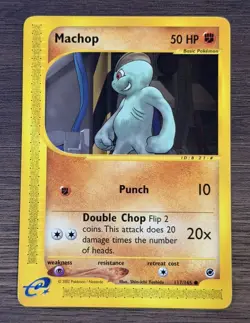 Machop 117/165 Common Expedition Base Set Pokemon - Image 1