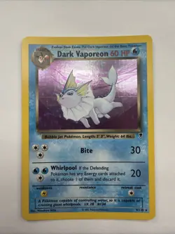 Pokemon TCG Dark Vaporeon Legendary Collection Halo - Image 1