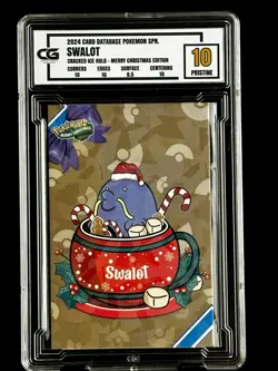 2024 Pokemon CG 10 Pristine SWALOT Christmas Data TCG XMAS Holiday CGC PSA - Image 1
