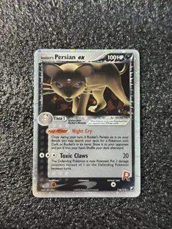 Rocket's Persian ex 116/115 Unseen Forces Holo Rare Pokemon TCG Nintendo dmg - Image 1