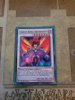 YUGIOH CHAOS KING ARCHFIEND LC5D-EN072 SUPER 1ST ED NM - Image 1