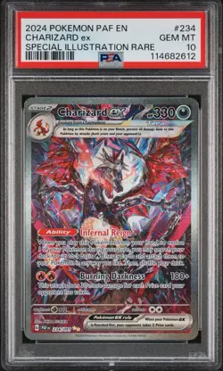 Pokemon TCG Paldean Fates Charizard EX Card 234/091 SIR, PSA 10 - Image 1
