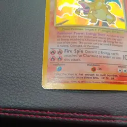 Pokemon TCG Charizard Base Set Holo Unlimited Rare Card 4/102 Vintage 1999 - Image 2