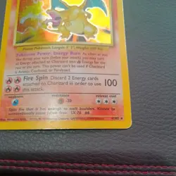Pokemon TCG Charizard Base Set Holo Unlimited Rare Card 4/102 Vintage 1999 - Image 3