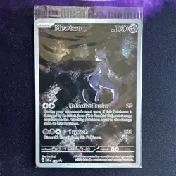MEWTWO SVP 052 Scarlet Violet 151 Promo Illustration Rare Pokemon Card SEALED - Image 1