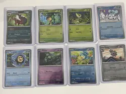 Pokemon TCG Black Bolt masterball 8 Card Lot – Scolipede, Pansage, Snivy - Image 1