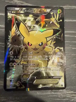 Pokemon TCG Pikachu EX XY124 Holo Promo Card - Image 1