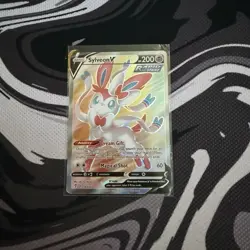 Sylveon v Full Art Holo Card 183/203 Evolving Skies POKEMON TCG NM - Image 1