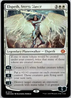Elspeth, Storm Slayer 11 Tarkir: Dragonstorm NM FOIL MTG - Image 1
