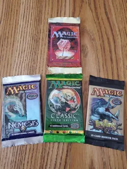 MAGIC THE GATHERING Mixed Lot of Three (3) SEALED BOOSTER PACKS w/BONUS READ - Image 1