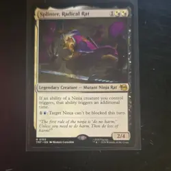 MTG/TMT Splinter, Radical Rat Legendary Creature White Black Rare 0169 - Image 1