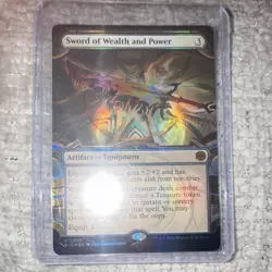 Magic: The Gathering Sword of Wealth and Power Equipment texture Foil Mythic 064 - Image 1