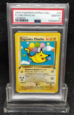 2000 Pokemon world collection Flying Pikachu (German) #25 PSA 10 - Image 1