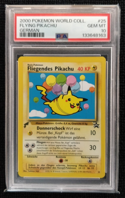 2000 Pokemon world collection Flying Pikachu (German) #25 PSA 10 - Image 2