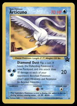 Pokemon Cards Articuno 22 Wizards Black Star Promos Promo AOKI ERROR *eBay Live* - Image 1