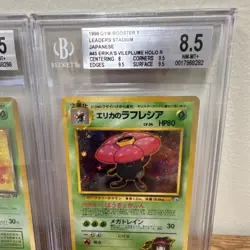 Pokemon Japanese Rocket Gang/ Gym Holo Lot 2 Cards Vileplume Beckett 8.5 + 8.5 - Image 3
