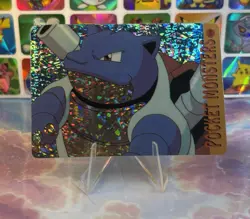 Pokemon HOLO Vintage Pocket Monsters Prism Sticker 1998 Nintendo Rare Blastoise - Image 3