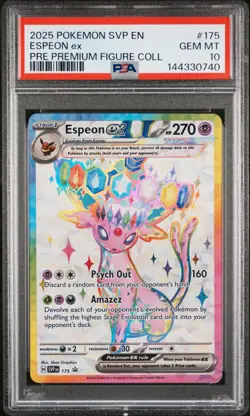2025 POKEMON SVP EN-SV BLACK STAR PROMO #175 ESPEON EX PSA 10 - Image 1