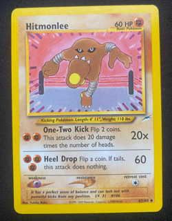 Pokemon TCG Hitmonlee Neo Destiny 42/105 Regular (LP) - Image 1