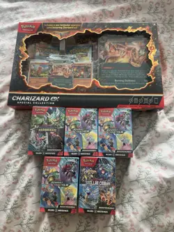 5 X Pokemon TCG Booster Bundles & Charizad Ex Special Collection - Image 1