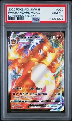 Pokemon TCG Charizard VMAX Darkness Ablaze 020/189 PSA 10! - Image 1