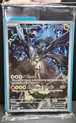 Pokemon N's Zekrom Ascended Heroes Sealed Black Star Promo ETB Good Centering - Image 1