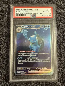 2023 POKEMON MEW EN-151 SPECIAL ILLUSTRATION RARE #200 BLASTOISE EX PSA 10 - Image 1