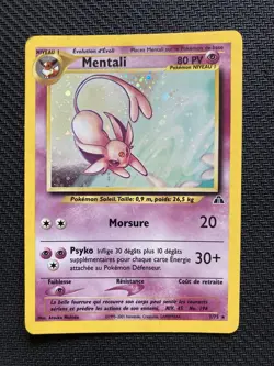 Pokemon TCG Espeon Mentali Neo Discovery French Language Unlimited 1/75 - Image 1