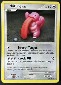 Pokemon Lickitung 80/127 Platinum Regular Moderately Played Pokemon TCG - Image 1